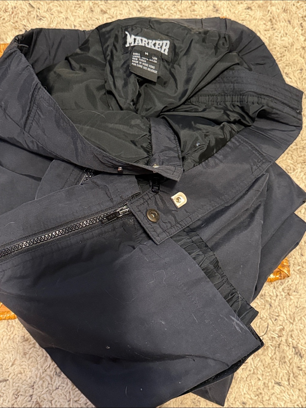 Marker Men's Navy Hooded Raincoat